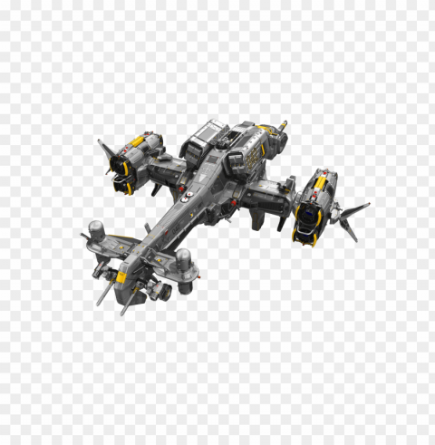 spaceship Transparent Background Isolated PNG Art