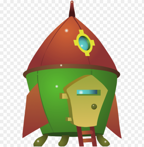spaceship Isolated Icon on Transparent PNG