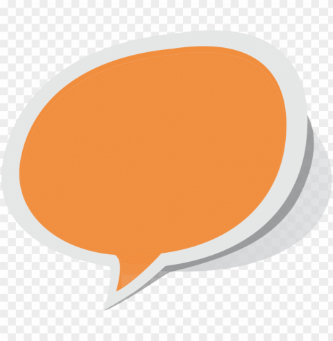 speech bubble orange PNG Graphic with Isolated Clarity