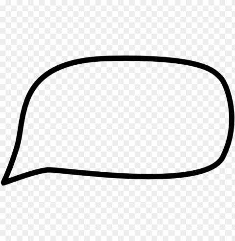 speech bubble simple bw PNG Graphic with Isolated Design