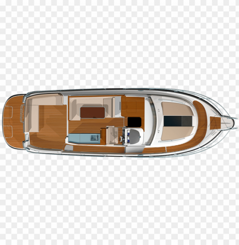 speed boat top view - nimbus 405 flybridge PNG Graphic with Transparent Background Isolation