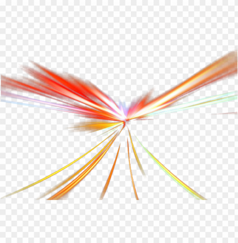 speed light effect curved lines Isolated Artwork on Transparent Background