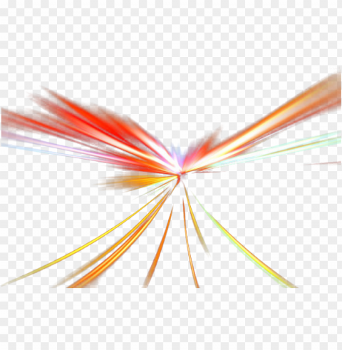 Speed Light Effect Curved Lines Isolated Artwork On Transparent Background