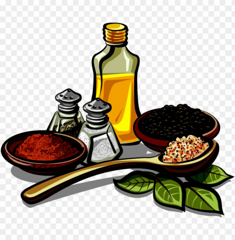 spice mix herb seasoning clip art sesame - herbs and spices clipart Isolated Artwork on Transparent Background PNG