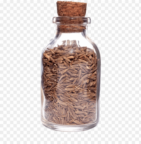 spices stock photo - glass bottle Isolated Artwork on Transparent PNG