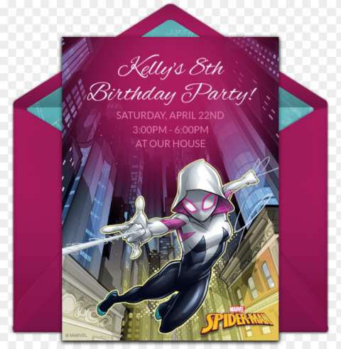 spider-gwen online invitation - book cover Free download PNG images with alpha channel diversity