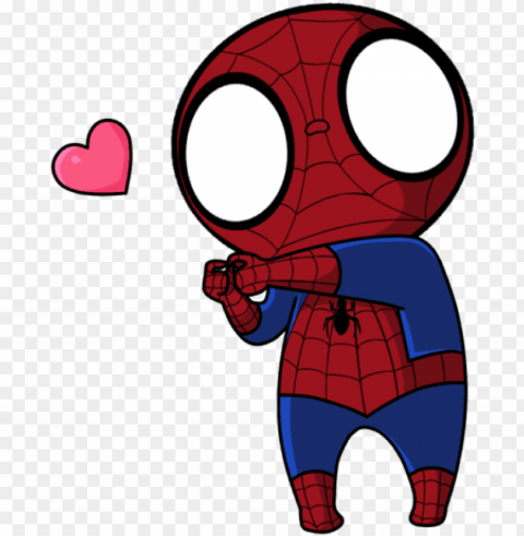spider man chibi Isolated Character in Transparent PNG