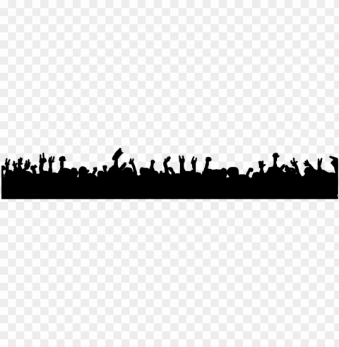 spider-man concert crowd drawing - concert crowd silhouette Isolated Design Element in PNG Format