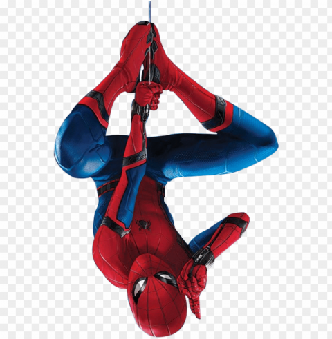 spider man homecoming by - spiderman hanging upside dow PNG files with clear background