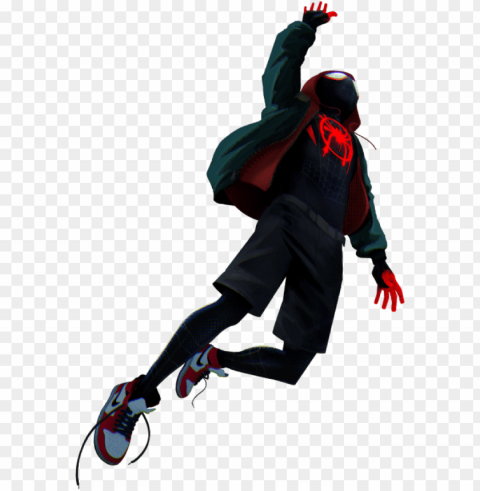 spider man into the spider verse transparent Clean Background Isolated PNG Graphic Detail