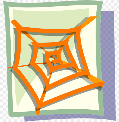 spider web orange horror - chair Clean Background Isolated PNG Graphic