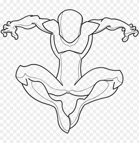 spiderman black suit drawing - spiderman poses drawi PNG images with clear background