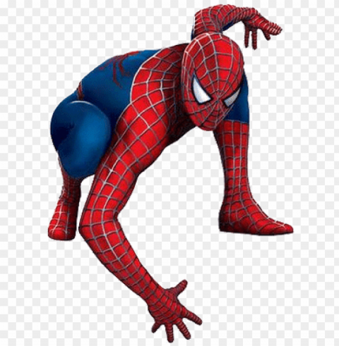spiderman kneeling - spiderman PNG transparent images for printing