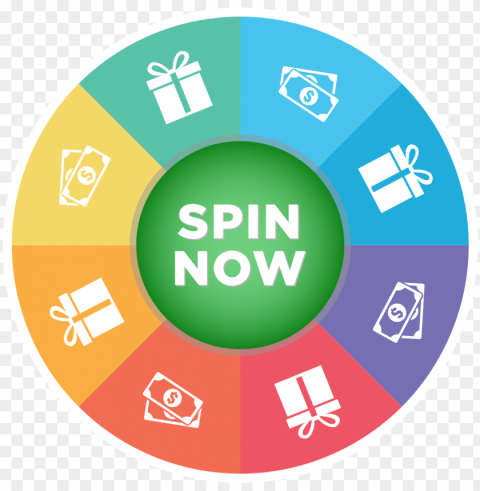 spin and win Isolated PNG Element with Clear Transparency