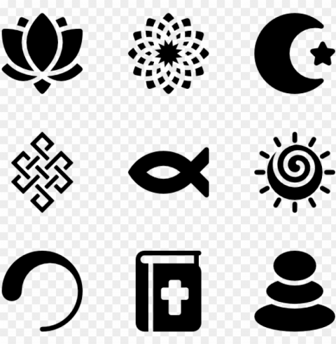 spiritual 50 icons - icon PNG graphics with alpha transparency bundle