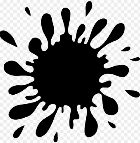 splash decal - black paint splatter clip art PNG files with no background wide assortment