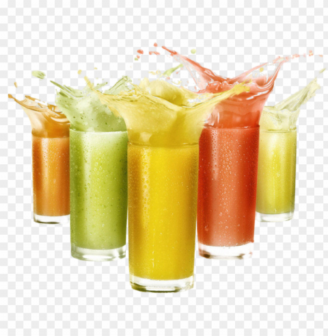 splash juices - advertising healthy drinks PNG transparent graphics bundle