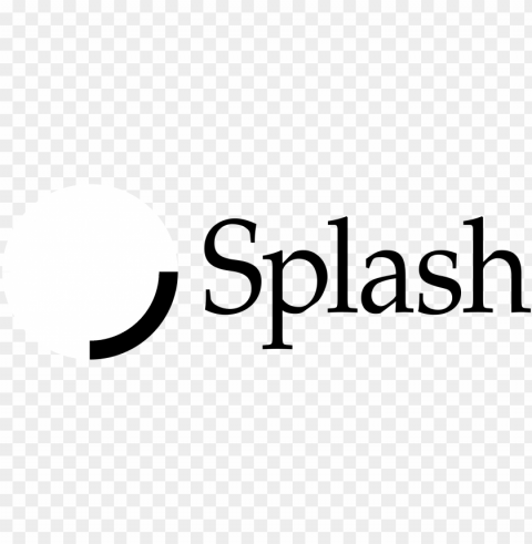 splash logo black and white - splash PNG with no bg