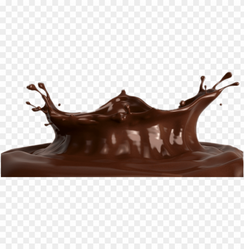 splash melted chocolate Isolated Design Element in Clear Transparent PNG