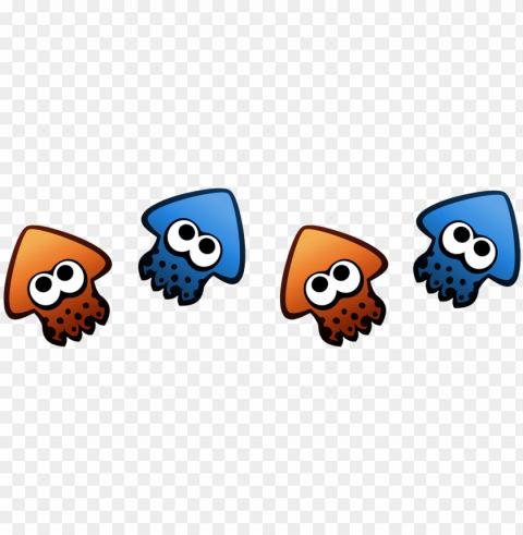 splatoon squid dividers by rile-reptile Isolated Subject in Transparent PNG