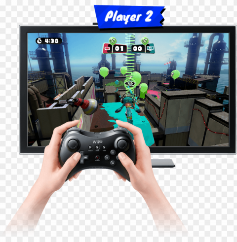 splatoon wii u online multiplayer game - splatoon wii u player 2 controller Isolated Graphic on Clear PNG