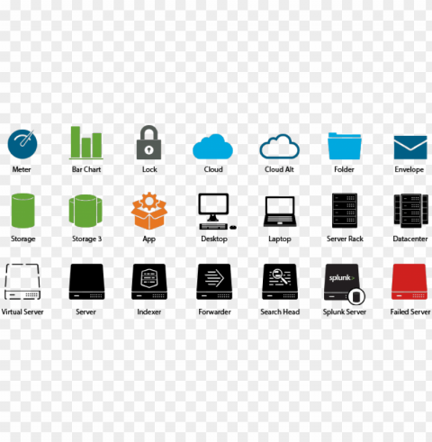 splunk custom icon library Isolated Subject in Clear Transparent PNG
