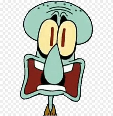 spongebob scared by supercaptainn - scared squidward PNG files with no background wide assortment