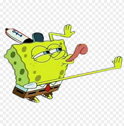 spongebob spongebob squarepants meme aesthetic funny - spongebob licking meme PNG files with no backdrop required