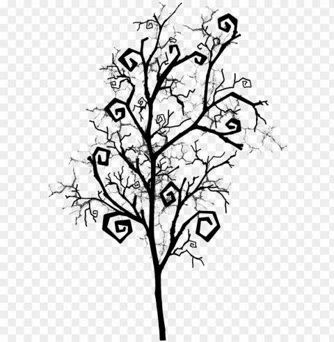 spooky sticker - horror tree Clear Background PNG Isolated Graphic