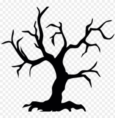 spooky tree coloring page PNG transparency
