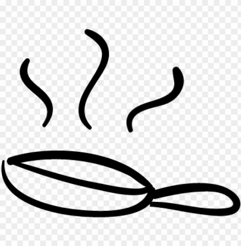 spoon hand drawn tool with hot food vector - cooking icon draw PNG Graphic with Isolated Transparency