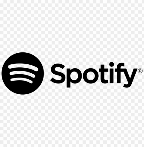 spotify black logo Isolated Graphic on Clear Transparent PNG