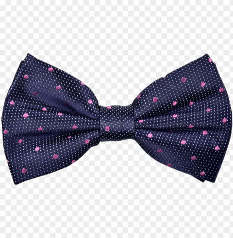 spotted marley bow tie in pink - polka dot Clear image PNG