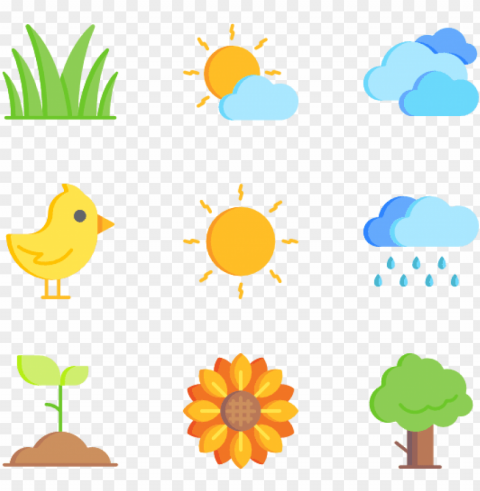 Spring 50 Icons - Flower Icon Transparent Color Isolated Element On HighQuality PNG