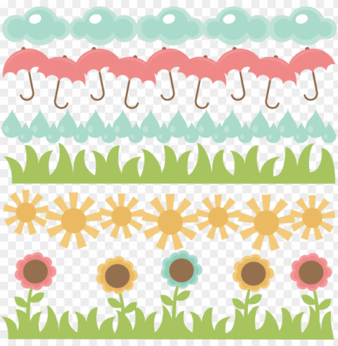 spring border Isolated Object on HighQuality Transparent PNG
