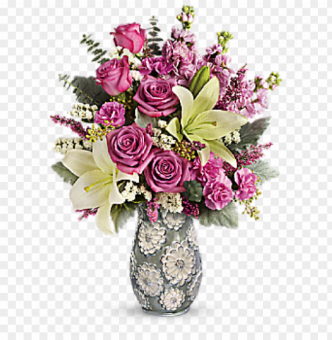 spring flower bouquet PNG for online use