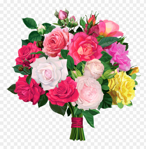 spring flower bouquet PNG with no background required