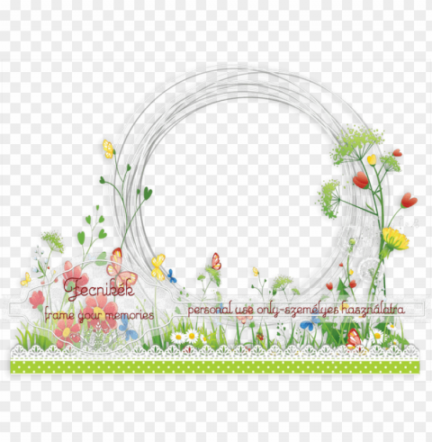 spring frame Isolated Illustration on Transparent PNG