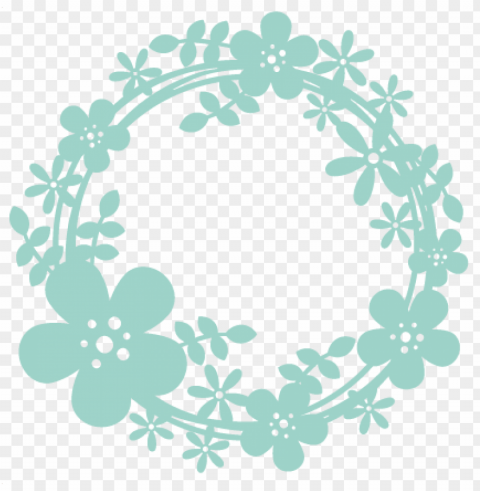 spring wreath sbook cut file cute clipart files for - flower wreath free sv Isolated Subject in HighQuality Transparent PNG