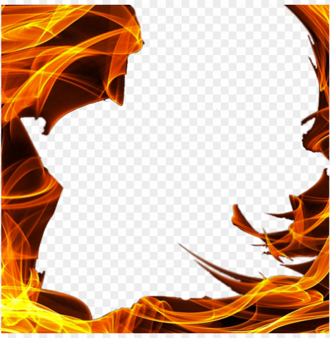 square fire frame - transparent background fire frame PNG files with clear backdrop collection