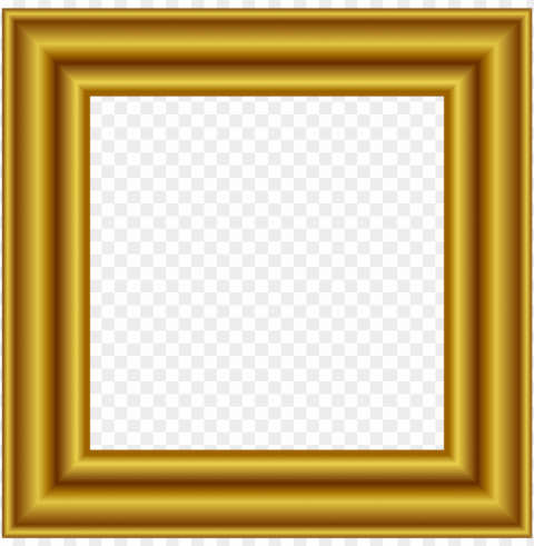 square gold frame Transparent art PNG