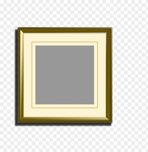 square gold frame Transparent Background Isolated PNG Icon