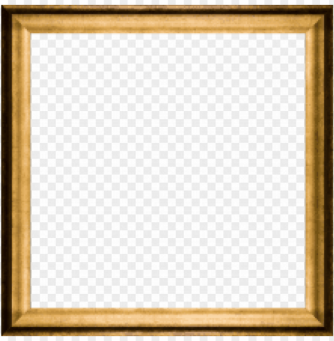square gold frame Transparent Background PNG Isolated Art