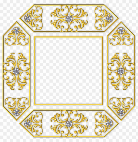 square gold frame PNG transparent stock images