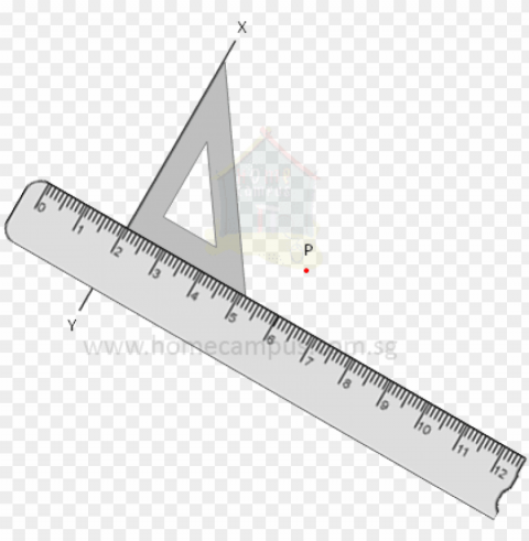 square metre or square meter - set square and ruler HighQuality PNG with Transparent Isolation