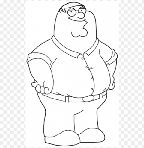 square peter griffin drawing tutorial - peter griffin coloring pages ClearCut Background PNG Isolated Subject
