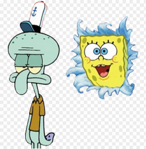 squidward Isolated Artwork on Transparent Background