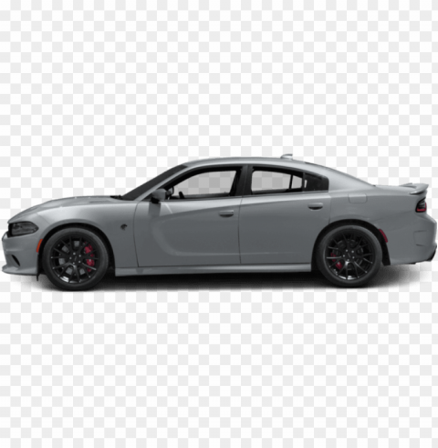 srt hellcat 2018 dodge charger sedan srt hellcat - 2018 dodge charger side view CleanCut Background Isolated PNG Graphic