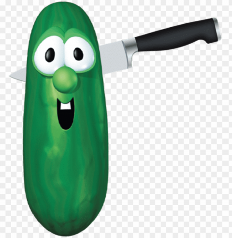 stab larry - veggie tales larry cucumber & bob tomatoe birthday HighQuality Transparent PNG Isolated Element Detail