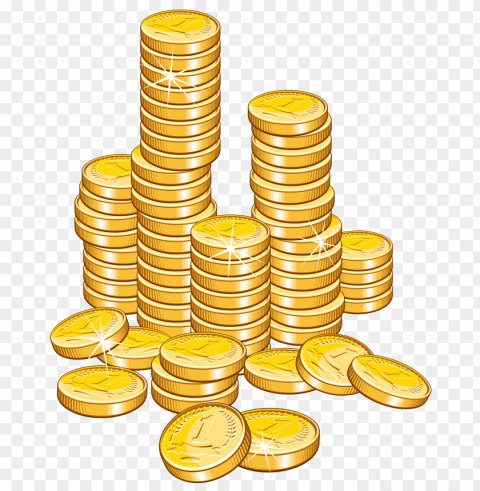 stack of gold coins Free PNG images with alpha transparency compilation